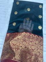Emerald Blue Nakshi Border Katan Chanderi