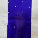Piping Border Katan Chanderi in Royal Blue with Gold Zari Butti