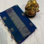 Lottus Butta in Lavender Mist with Intricate Silver Zari Work