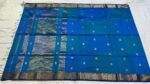 Lottus Butta in Sky Blue with Royal Silver Zari Weaving - Image 2
