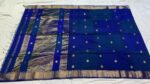 Lottus Butta in Deep Teal Blue with Majestic Silver Zari - Image 2