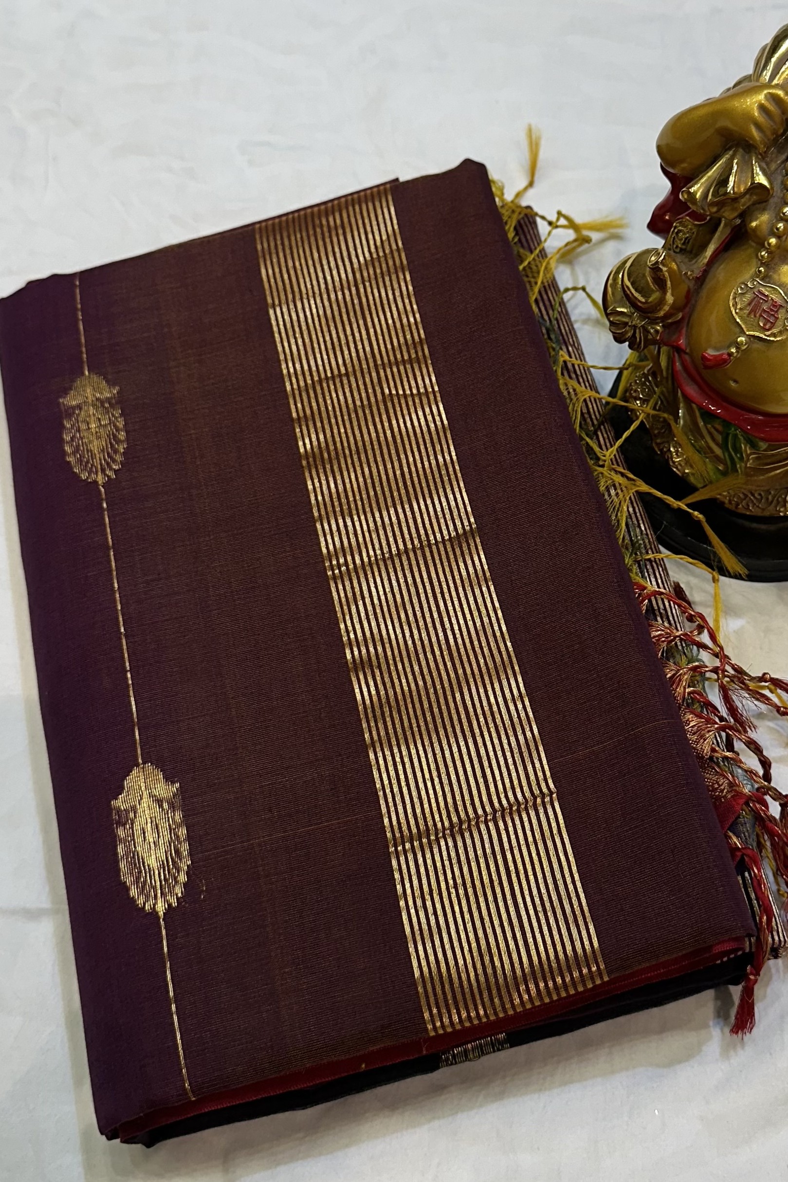 IMG_4535 Gajlakshmi Shaded Maheshwari in Rama Blue & Royal Purple Dual Tone - Image 1