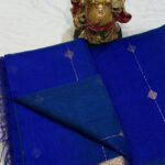 Daimond Butta Small Border in Sky Blue (Firozi) with Antique Gold Zari