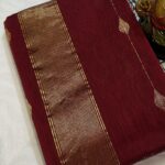 Tulsi Butta Shaded in Deep Maroon & Imperial Red