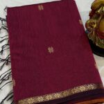 Star Butta in Crimson Red with Floral Zari Border