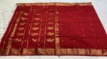 Rich Meena Pallu Maheshwari in Royal Crimson Red - Image 2