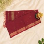 Rich Maroon Maheshwari Nayantara Saree