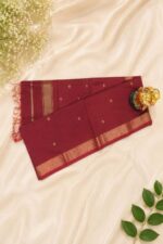 Rich Maroon Maheshwari Nayantara Saree