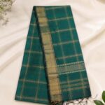 Classic Green Maheshwari Chex Saree