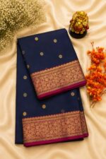 Katan Chanderi Contrast Border Saree Collection