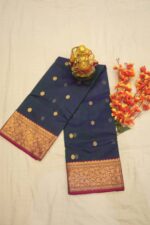Katan Chanderi Contrast Border Saree Collection - Image 4