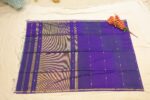 Purple Shaded Maheshwari Saree with Small Border - Image 2