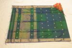 Green Maheshwari Saree with Lotus Butta - Image 3