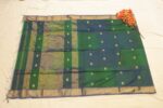 Green Maheshwari Saree with Lotus Butta - Image 4