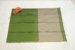 Classic Olive Green Plain Maheshwari Saree - Image 2