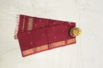 Rich Maroon Maheshwari Nayantara Saree - Image 2